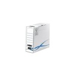 Bo�te archives dos de 8cm bankers box basique - carton blanc / bleu