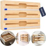 Bo�te en bambou pour papier aluminium wellhaus - rangement cuisine