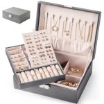 Bote  bijoux coffre  bijoux verrouillable avec clef organisateur  bijoux pour femme colliers boucles ...