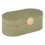Bote  bijoux enya vert kaki 25x10cm - atmosphera createur dinterieur