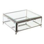 Bote  bijoux - 25 x 21 x 10 cm - verre - mtal - lgante