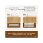 Bo�te � c�bles en rotin tiss�e main cache - c�bles pour bureau et prises