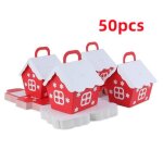 Boîte cadeau de noël - créative - 50 pièces - rouge et blanc - 8x6x10cm - pour enfants et invités Boîte cadeau de noël - créative - 50 pièces - rouge et blanc - 8x6x10cm - pour enfants et invités