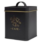 Bote  caf - lounge - 19cm - mtal - noir & dor - chic & pratique