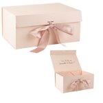 Bo�te carton demoiselle honneur 33x23x15cm rose