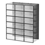 Bo�tes � chaussures lot de 18 organisateur de chaussures en plastique pliable et empilable transparent ...