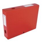 Bo�te de classement elba plastique dos de 6 cm rouge