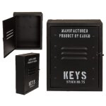 Bo�te � clefs - out of the blue - vintage - m�tal - 8 crochets - noir