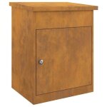 Bo�te de d�p�t de colis ext�rieure - vidaxl - acier patin� - rouill� - 475x38x59 cm - r�sistant aux intemp�rie ...