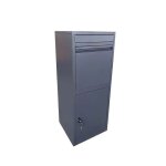 Bo�te � colis avec bo�te aux lettres - divit pb3 - noire - verrou antivol & porte verrouillable - accepte ...