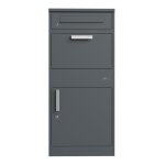 Bote  colis en mtal anthracite - axi levi - bote aux lettres pour colis avec cl - 506 x 383 x 112 ...