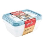 Botes de conglation - keeeper - lot de 3 - couvercle rinscriptible - nordic blue - 205 x 155 x 65 ...