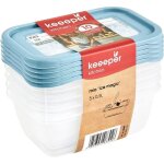 Bo�tes de cong�lation r�inscriptibles - svatv - lot de 5 - 500 ml - 155 x 105 x 6 cm - nordic blue - ...