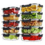 Bo�tes de conservation pour aliments culinorea 10pcs en verre sans bpa avec couvercles herm�tiques adapt�es ...