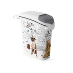 Bote de conservation pour aliments - curver - petlife - 10 kg - blanc - plastique