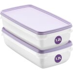 Bo�tes conservation alimentaire 1. 2l lot de 2 pour cong�lation boites de conservation