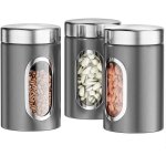 Bo�tes de conservation alimentaire - lot de 3 - acier inoxydable - 11 x 17 cm - sans bpa - rectangulaire ...