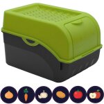 Bo�te de conservation alimentaire vert + 6 stickers artecsis / pour env. 4kg de pommes de terre / l�gumes ...