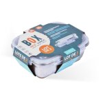 3 botes de conservation inox hermtiques et tanches format rectangulaire box inox lunch