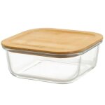 Bo�te de conservation en verre et bambou 1200ml