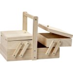 Bote  couture en bois avec 5 compartiments. rf 57770