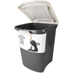 Boite  croquettes 38 litres nourriture pour chien avec une pelle - flamingo