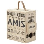 Boite � cubi en bois naturel - aubry gaspard - boite � cubi - blanc - bois naturel - 195 x 12 x 23 cm ...