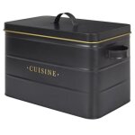 Boite metal noir et dore cuisine