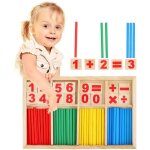 Bo�te dapprentissage de math montessori - jouets �ducatifs - b�tons et blocs de comptage - jouet en bois ...