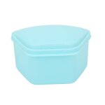 Boîte pour dentier damily - orthèse soin protège - dent dentaire - rangement rinçage panier - bleu Boîte pour dentier damily - orthèse soin protège - dent dentaire - rangement rinçage panier - bleu