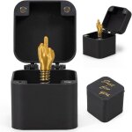 Bo�te � doigt dhonneur annoying dans une bo�te cadeau - parodie des mains nerveuse farce de no�l