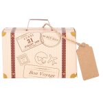 Bo�tes � drag�es - akozon - set 50 mini valises - mini valise 8x3x5 cm - �tiquettes & cordes - papier ...