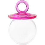 Boîtes à dragées - tétine - rose - 44 x 67 cm - pvc transparent - lot de 4 Boîtes à dragées - tétine - rose - 44 x 67 cm - pvc transparent - lot de 4