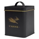 Bote  farine en mtal lounge 19cm noir