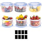 Bo�te herm�tique alimentaire - mich - 12 pi�ces - 300 ml - sans bpa - fermeture � clic - adapt� lave ...