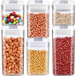Lot de 6 botes hermtiques sans bpa pour stockage aliment sec avec couvercles de verrouillage