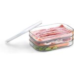Bo�te � jambon empilable - svatv - 3 �tages - sans bpa - passe au lave - vaisselle - transparent - 1650 ...