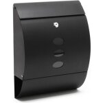 Wiltec bo�te aux lettres murale ou sur pied design et porte - journaux v18 verrouillable noire acier ...