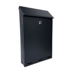 Bo�te aux lettres - metalbud - a - 4 - noir mat - 345x225x6 cm - t�le galvanis�e - peinture par poudrage ...