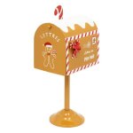 Bo�te aux lettres pain d�pices m�tal 31. 5cm caramel beige ivoire cr�me �cru naturel taupe