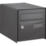 Bo�te aux lettres probat simple face verte ral 6005 - decayeux - 125963 - acier �lectro - zingu� laqu� ...