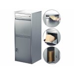 Bo�te aux lettres sur pied - agt - anthracite - 1589 l - dispositif anti - retour - acier