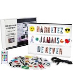 Boite lumineuse message ledboîte à lumière 16 couleurs avec 119 lettres et emojis led light box set format ... Boite lumineuse message ledboîte à lumière 16 couleurs avec 119 lettres et emojis led light box set format ...