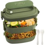 1550ml boite lunch box adulte enfant - 2 - etages bento lunch box sans bpa - boite repas 3 compartiment ...