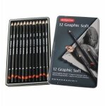 Boite métal - derwent - graphic sketching soft - 12 crayons - graphite - mixte Boite métal - derwent - graphic sketching soft - 12 crayons - graphite - mixte