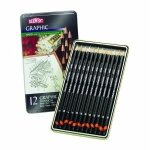 Crayons - derwent - graphic technical hard - boite métal 12 crayons - couleurs assorties - pour adultes ... Crayons - derwent - graphic technical hard - boite métal 12 crayons - couleurs assorties - pour adultes ...