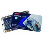 Crayons aquarellables - derwent - watercolour - boite mtal 36 crayons - couleurs assorties - mixte