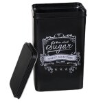 Boite metallique pour le sucre noire Boite metallique pour le sucre noire