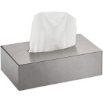 Bo�te � mouchoirs en acier inoxydable porte - lingettes rechargeable montage mural distributeur argent� ...