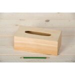 Distributeur de mouchoirs - artemio - bois - 25x13x9 cm - personnalisable - marron
